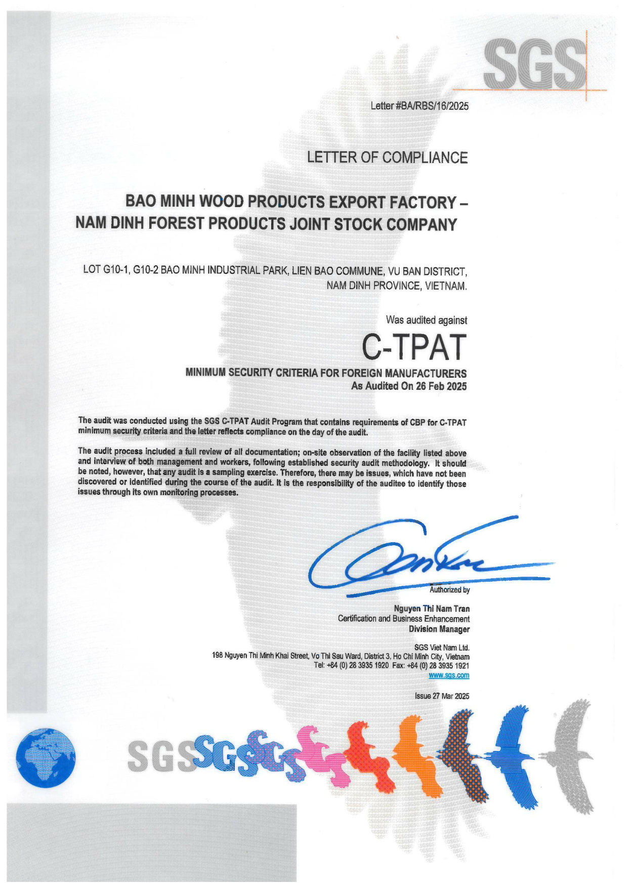 Bao Minh Factory Compliance