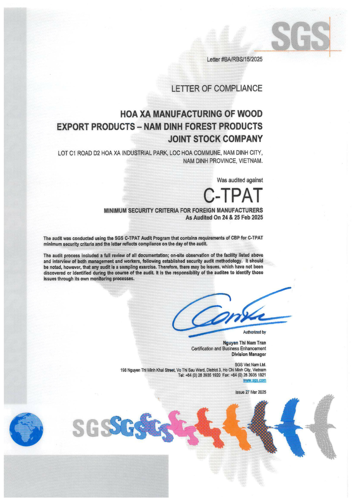 Hoa Xa Factory Compliance